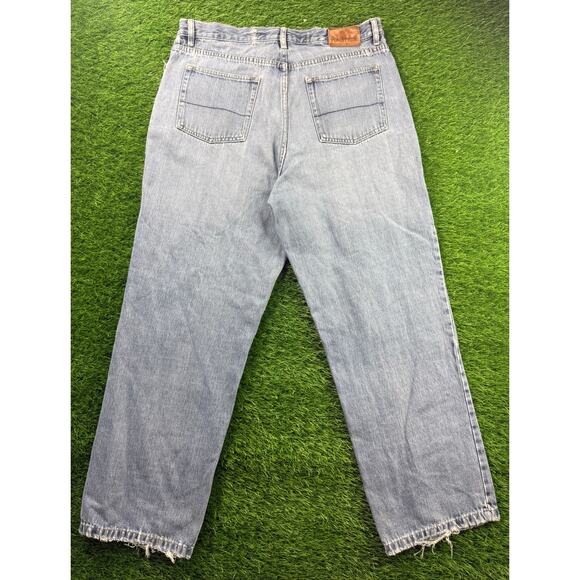 Nautica NS83 J-Class Jeans Men’s 34x30 Relaxed Fit Light Wash Denim Frayed Hem - Picture 2 of 13